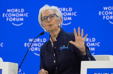 Christine Lagarde, presidente do BCE em Davos: 