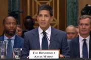 Kevin Warsh durante a audição no Senado dos EUA