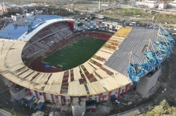Estádio Municipal de Leiria após a tempestade Kristin/Foto: Câmara Municipal de Leiria