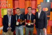 Da esquerda para a direita: Paulo Raposo, diretor-geral da Mastercard em Portugal; Pedro Andrade, cofundador e CEO da Humanos; Pablo Campos García, chief business officer da Stamp; e Juan Pablo Vivas, diretor-geral da Mastercard em Espanha