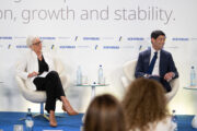 Painel dos governadores dos bancos centrais/Foto: BCE