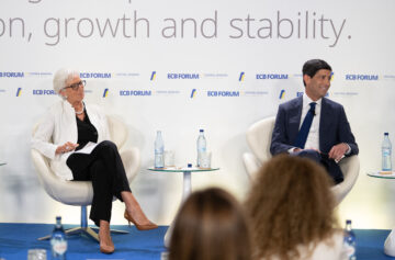 Painel dos governadores dos bancos centrais/Foto: BCE