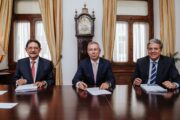 João Baptista Leite, CEO da UNICRE, Luís Morais Sarmento (BdP)  e Fernando Nobre de Carvalho administrador da UNICRE 